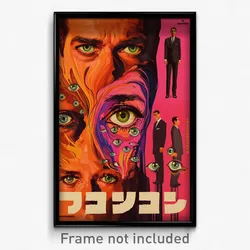 Hebrew Movie Poster - Man Feeling Coercive, Radiant Pink Necktie (Art Print)