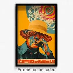 German Movie Poster - Man Feeling Joy, Aged Sun Hat (Germany Film Art Print)