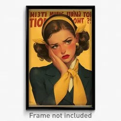Spanish Movie Poster - Girl Feeling Disgruntled, Yellow Necktie (Art Print)