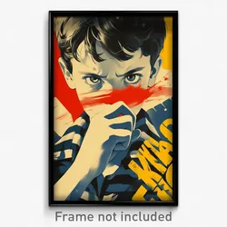 French Movie Poster - Boy Feeling Fury, Ragged Sleeveless Jacket (Art Print)