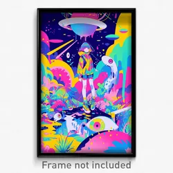 Art Poster - Important Downland (Psychedelic Trippy Weird 11x17 Print)