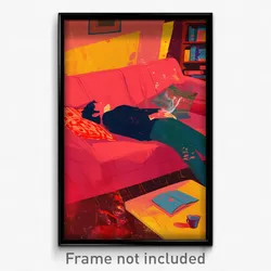 Spanish Movie Poster - Pink Couch (Spain Psychedelic Art Retro Film Print)