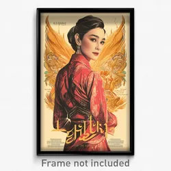 Thai Movie Poster - Woman Feeling Cheerfulness, Elaborate Jacket Around Waist