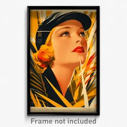 French Movie Poster - Woman Feeling Joy, Orderly Baseball Cap (France Art Print)