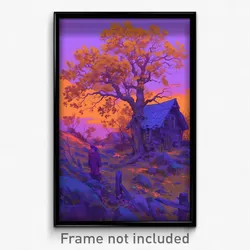 Art Poster - Plush Farmstead (Psychedelic Trippy Weird 11x17 Print)