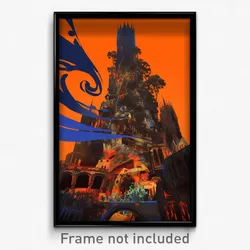 Brazilian Movie Poster - Acidic Spanish Architecture (Brazil Film Art Print)