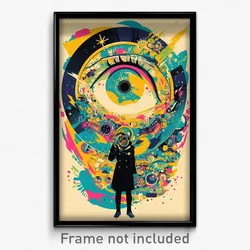French Movie Poster - Plush Wheel (France Psychedelic Art Retro Film Print)