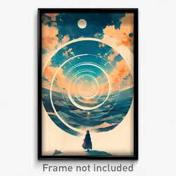 Movie Art Poster - Circular Plains (Psychedelic Trippy Retro Cartoon Film Print)