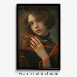Art Poster - Woman Feeling Reluctant, Second Hand Carrot Necklace (Art Print)