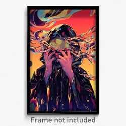 Anime Art Poster - Man Feeling Exasperated, Adorable Hooded Capelet (Print)