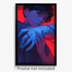 Art Poster - Boy Feeling Vicious Wearing Scientific Single Glove (Art Print)
