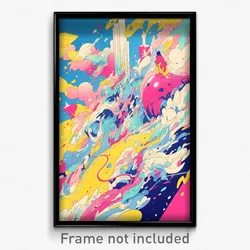 Art Poster - Crazy Wall (Psychedelic Trippy Weird 11x17 Print)