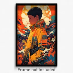Indonesian Movie Poster - Boy Feeling Resignation, Quaint Orange Jacket (Print)