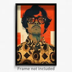 Icelandic Movie Poster - Man Feeling Dominant, Admirable Brown Framed Eyewear