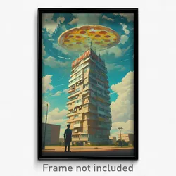 Russian Movie Poster - Deserted Pizza (Russia Psychedelic Art Retro Film Print)