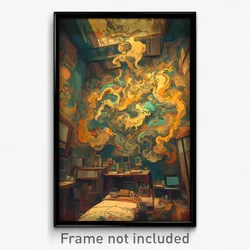 Art Poster - Esteemed Barracks (Psychedelic Trippy Weird 11x17 Print)