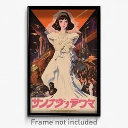Movie Art Poster - Girl Feeling Self Critical, Quizzical Wedding Dress (Print)