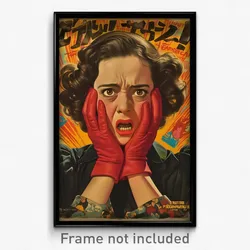 Mexican Movie Poster - Woman Feeling Dislike, Adorable Red Gloves (Art Print)