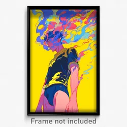 Anime Art Poster - Man Feeling Dispirited, Spanish Highleg Leotard (Print)