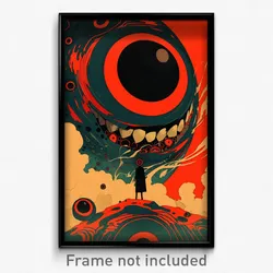 Movie Art Poster - Thick Circle (Psychedelic Trippy Retro Cartoon Film Print)