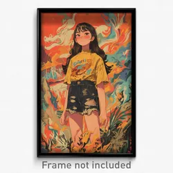 Indonesian Movie Poster - Girl Feeling Self Compassionate, Genuine Torn Shorts