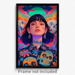 Mexican Movie Poster - Girl Feeling Enjoyment, Outstanding Oversized Shirt