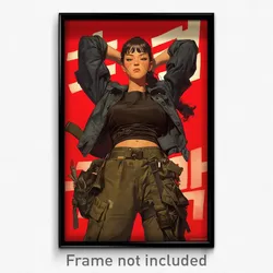 Korean Movie Poster - Woman Feeling Embarrassment, Glum Tactical Clothes (Print)