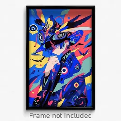 Anime Art Poster - Boy Feeling Miserliness Wearing Marvelous Hat Feather (Print)