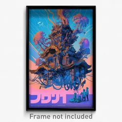 Thai Movie Poster - Wavy Gazebo (Thailand Psychedelic Art Retro Film Print)