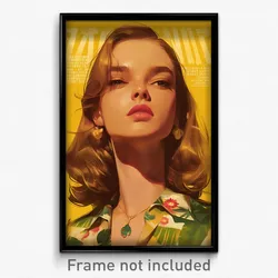 Brazilian Movie Poster - Girl Feeling Sympathy, Tremendous Button Badge (Print)