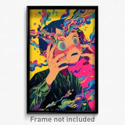 Art Poster - Boy Feeling Fright Wearing Agile Tress Ribbon (Print)
