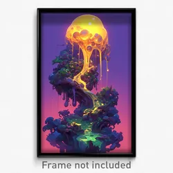 Art Poster - Slimy Lamp (Psychedelic Trippy Weird 11x17 Print)