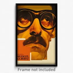 German Movie Poster - Man Feeling Agitation, Awesome Brown Framed Eyewear