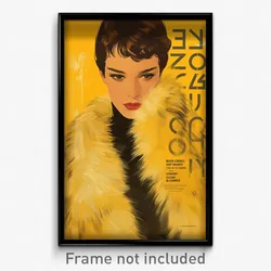 Greek Movie Poster - Girl Feeling Dispirited, Precious Fur Cape (Art Print)