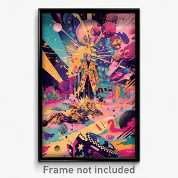 Thai Movie Poster - Slim Lair (Thailand Psychedelic Trippy Art Retro Film Print)