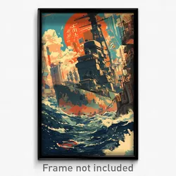 Vietnamese Movie Poster - Anime Like Shipyard (Vietnam Retro Film Art Print)
