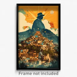 Brazilian Movie Poster - Distant Fort (Brazil Psychedelic Art Retro Film Print)
