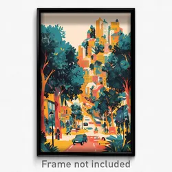 Russian Movie Poster - Zigzag Swedish City (Russia Retro Film Art Print)