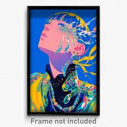 Art Poster - Man Feeling Mixed Up Wearing Immaculate Hair Beads (Print)