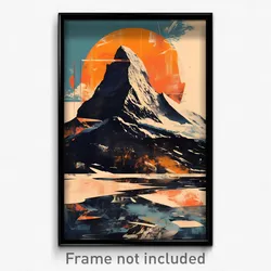 Icelandic Movie Poster - Famous Mountain (Iceland Retro Film Art Print)