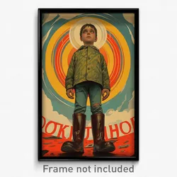 Russian Movie Poster - Boy Feeling Apprehension, Grizzled Rubber Boots (Print)