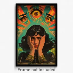 Mexican Movie Poster - Woman Feeling Anger, Thoughtful Black Neckerchief (Print)