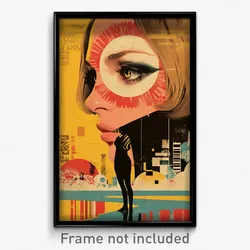 Greek Movie Poster - Woman Feeling Pessimism, Glorious Elbow Pads (Art Print)