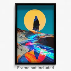 Art Poster - Flickering Thoroughfare (Psychedelic Trippy Weird 11x17 Print)