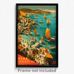 Greek Movie Poster - Active Harbour (Greece Psychedelic Art Retro Film Print)