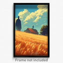 Art Poster - Frightening Downland (Psychedelic Trippy Weird 11x17 Cartoon Print)
