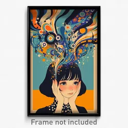 Greek Movie Poster - Girl Feeling Happy, Noisy Blue Necktie (Greece Art Print)