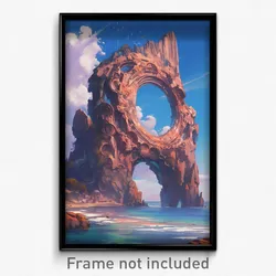 Art Poster - Stunning Outcropping (Psychedelic Trippy Weird 11x17 Print)
