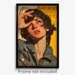 German Movie Poster - Girl Feeling Humiliation, Glorious Denim Jacket (Print)