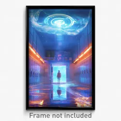 Movie Art Poster - Watery Locker Room (Psychedelic Retro Weird Film Print)